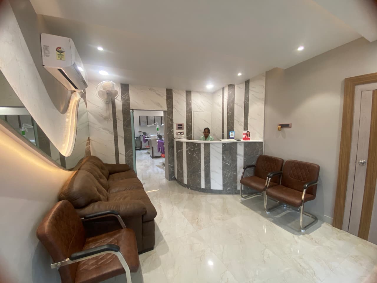 Reception desk and waiting area at My Dentist dental clinic