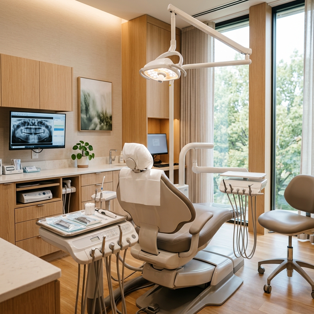 Dental treatment room prepared for urgent dental care